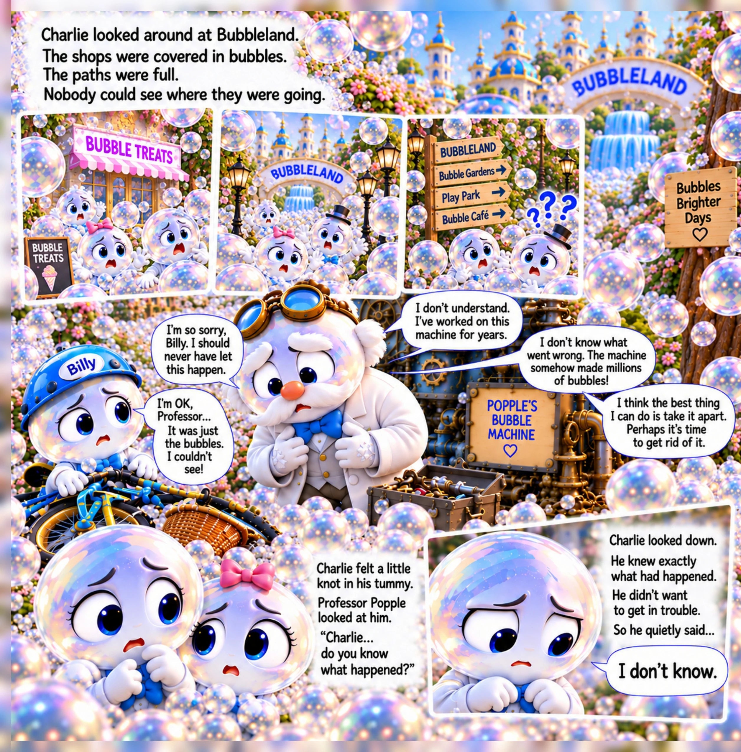 Interior page from Charlie Bubble and the Big Bubble Trouble