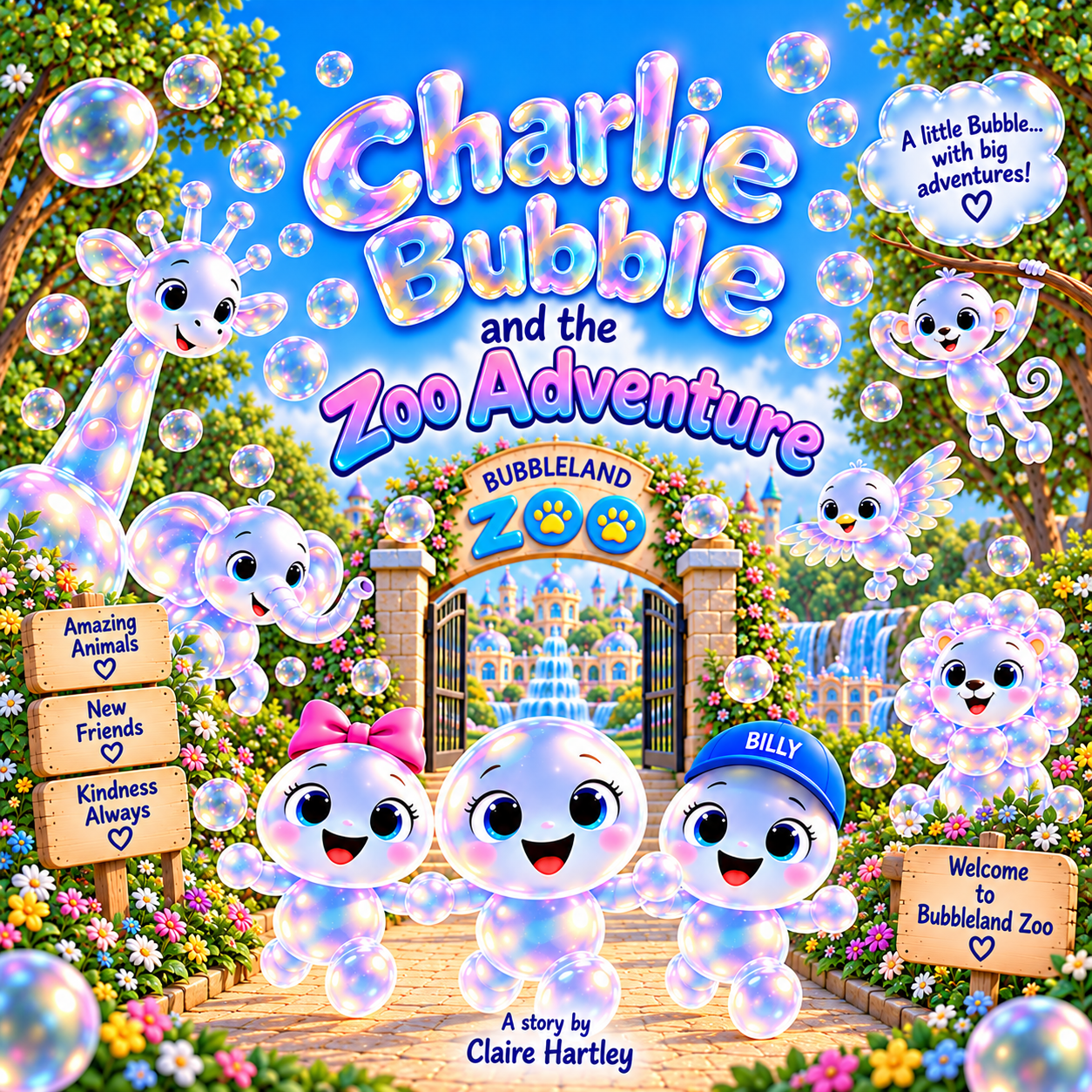 Front cover of Charlie Bubble and the Zoo Adventure