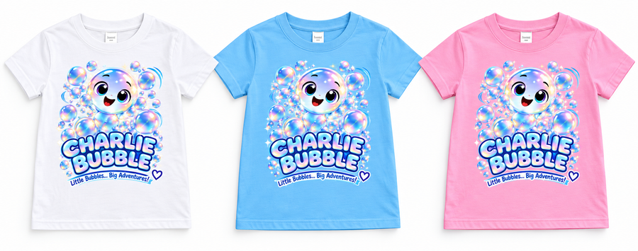 Charlie Bubble Kids T-Shirt – Classic Charlie